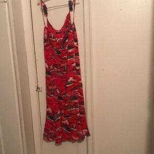 Red mid summer dress